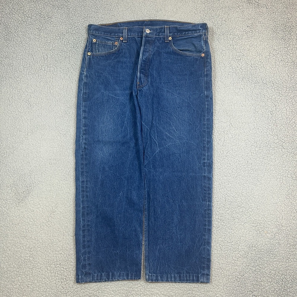 Vintage Levi's 501 Button Fly Wide Leg Baggy Denim Jeans 501XX Size 36 x‎ 30